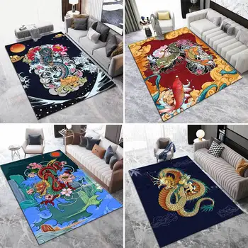

Large Carpets Traditional Dragon Carpet for Living Room Anti-slip Area Rugs Fashion Mordern Colorful Dragon Mat Christmas Rug