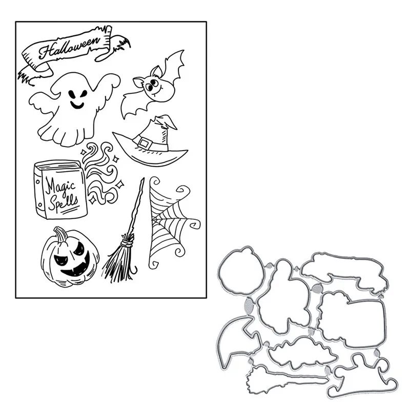 

Naifumodo Halloween Party Metal Cutting Dies and Stamps for Card Making Scrapbooking Dies Embossing Cuts Stencil Craft New 2019