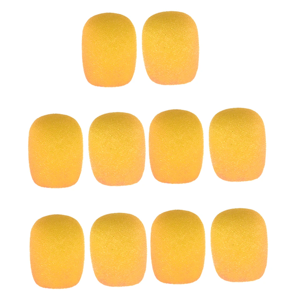 20 Pieces Mini Microphone Sponge Windscreens Mic Wind Muff DIY Yellow+Blue