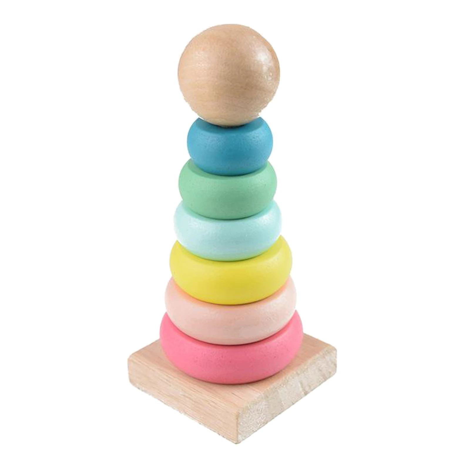 Rainbow Stacker Stacking Rings Wooden 