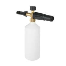 Регулируемая Автомойка Лейка 1Л с HDPE и латунным мылом пены давление шайба спрей конус бутылка рот без копья инструменты