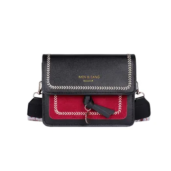 

Women Korean Wild Bag Ladies PU Crossbody Girl Fashion Shoulder Bag Wide strap Messenger Bags Square Package #X