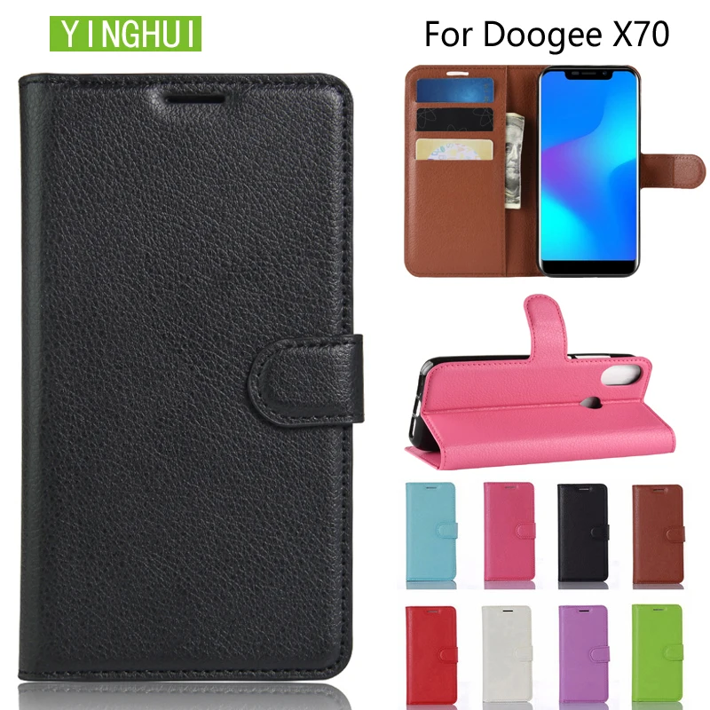 

Flip Leather Case For Doogee X70 Phone Wallet Cases For Doogee X60L Card Holder Cover Funda protective case Leather Cover X70