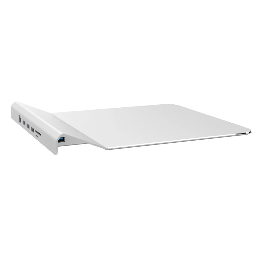 

Practical Smooth Aluminum Alloy Non Slip RJ45 Lightweight Mouse Pad Portable Multifunctional USB Hub Slim Desktop