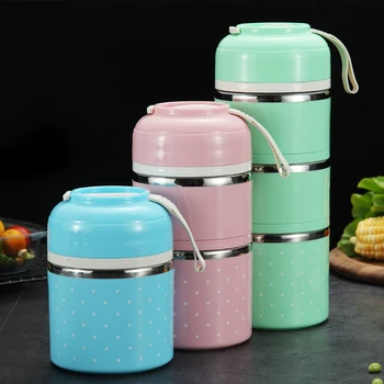 

Cute Japanese Lunch Box For Kids School Portable Food Container Stainless Steel Bento Box Kitchen Leak-Proof Lunchbox