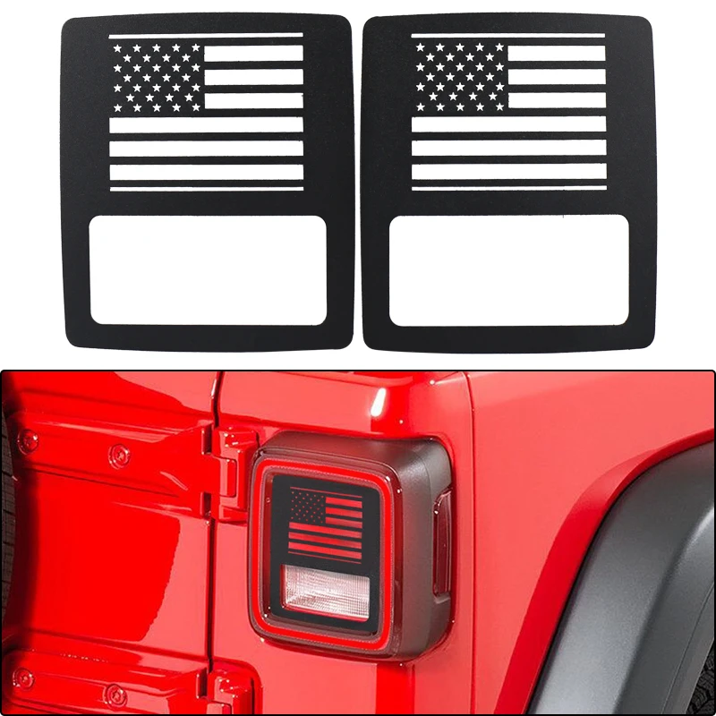 JL хвост светильник Флаг США задний фонарь гвардии Обложка для 2018 джип-Wrangler Спорт |