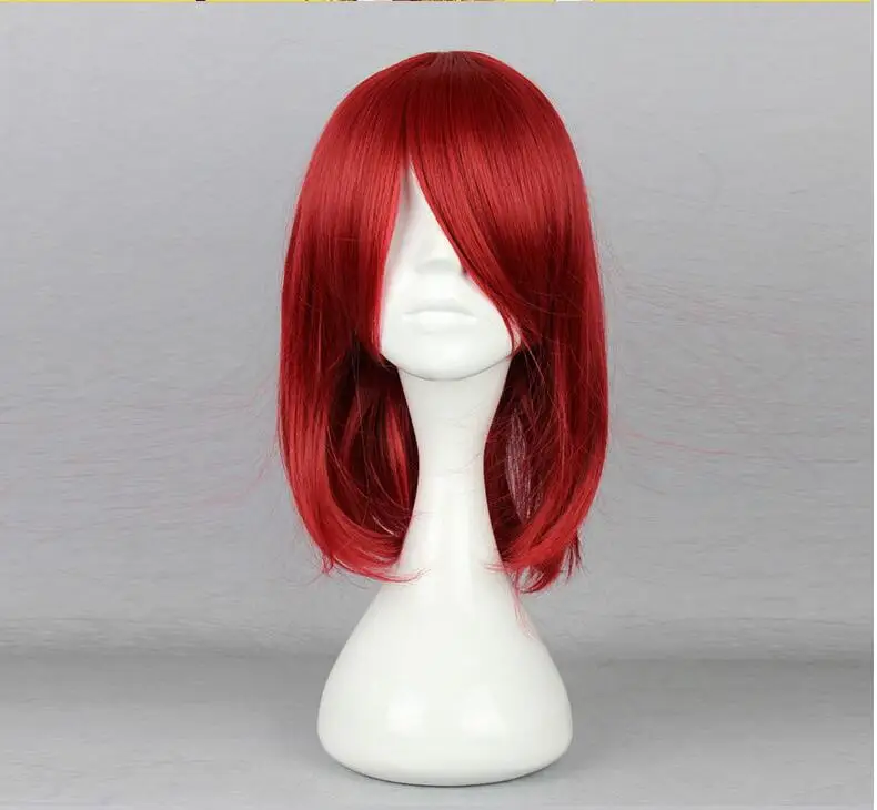 wig Черный Дворецкий Ангелина дарес Косплей Костюм Леди Красный Хэллоуин Рождественские платья для женщин мужчин взрослых - Цвет: wig
