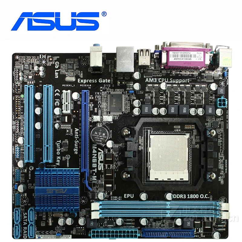 Материнская плата ASUS M4N68T-M M4N68T M системная DDR3 8GB Socket AM3 для NVIDIA GeForce 7025/nForce 630a |