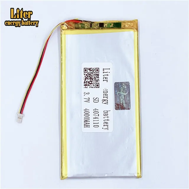 Разъем 1,0-3 P 4074110 4075110 3,7 V 4000mah планшетный ПК 7 дюймов MP4 MP5 lipo аккумулятор в аккумуляторных батареях с полной емкостью