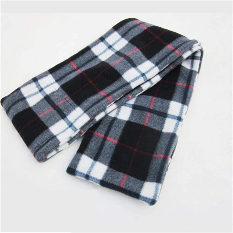 Electric Scarf 4.5V Thermal Heated Scarf Polyester Plaid Fabric Battery Operated Winter Warmer Scarf
