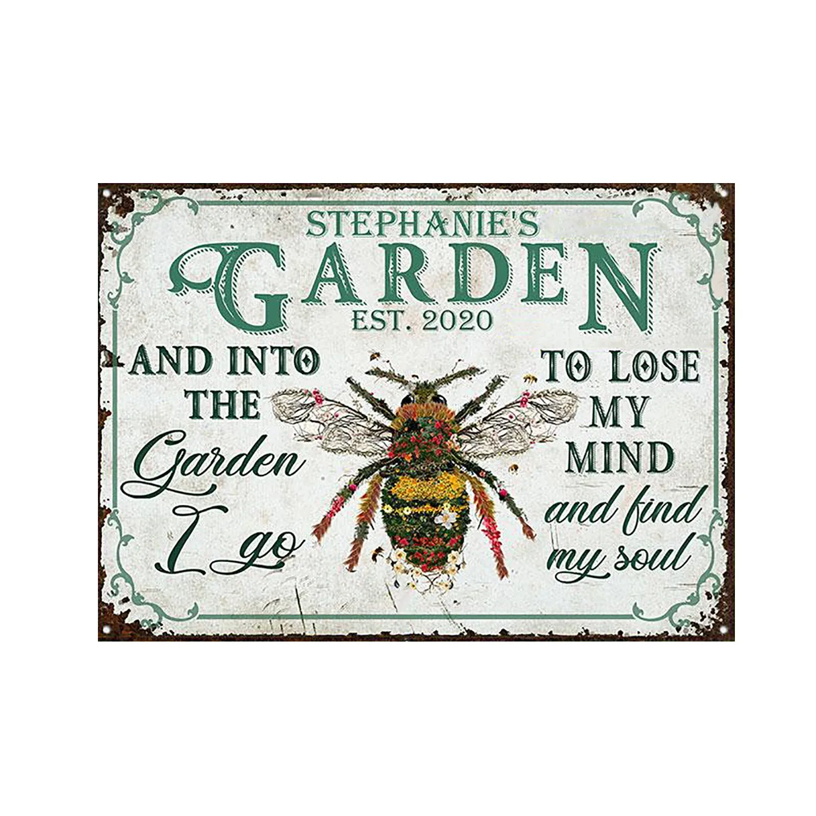 Garden Metal Sign Personalized Floral Art Find My Souls Custom Classic Plaques Signs Decoration Outdoor Poster | Дом - Цена: 