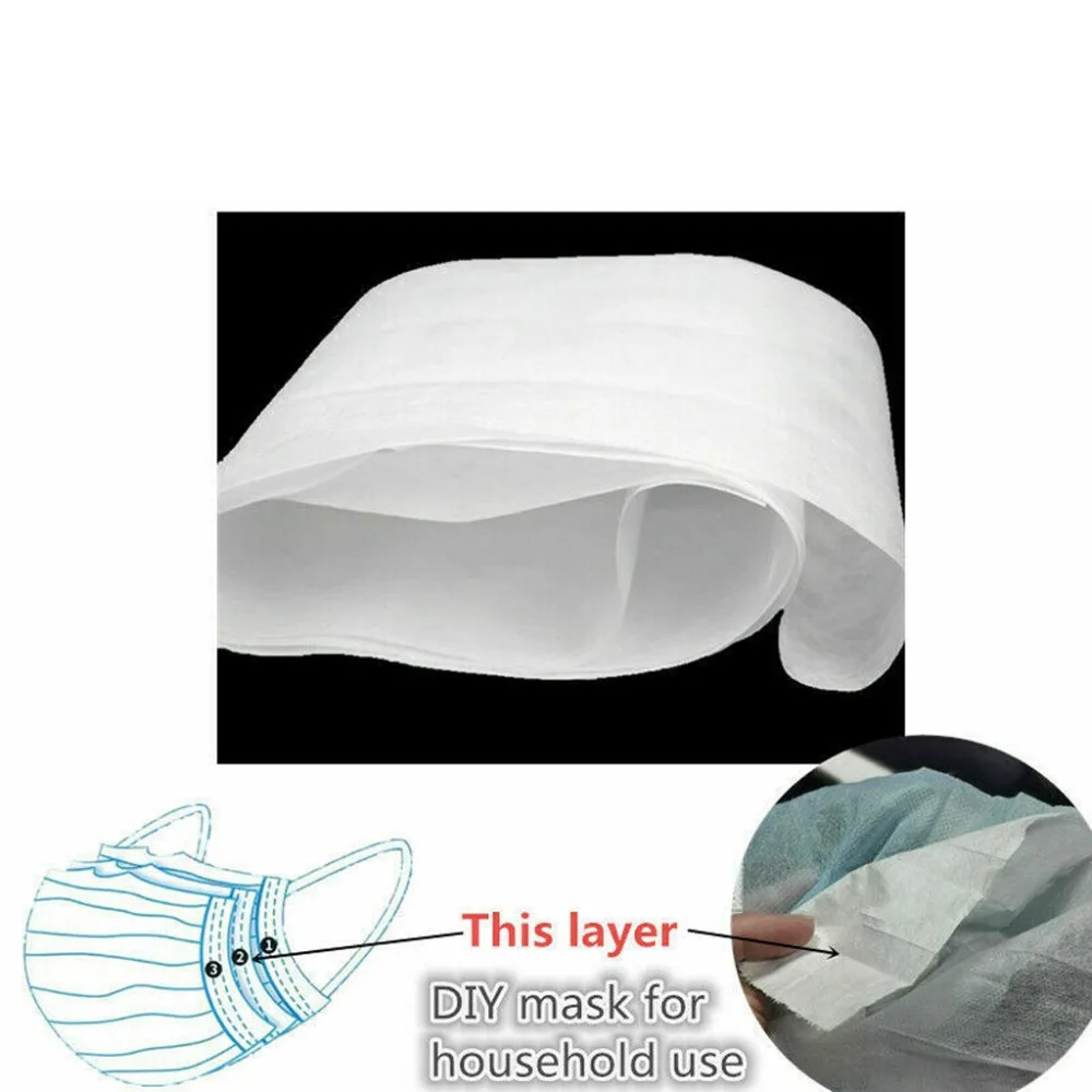 Filter Meltblown Nonwoven Fabric Original Cloth Polypropylene Material Insert Pad Gasket Used With Mouth Cover Mask #4K21 (2)