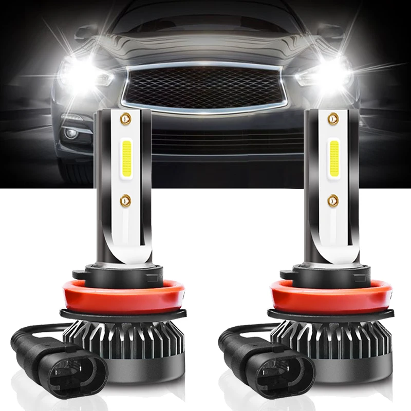 Cars Auto Lights H11 Led Headlight H8 H9 Fog Lamps 12V 40W Headlamp 6000K White Bulbs 8000LM Low /High Beam Set Super Bright 2Pc |