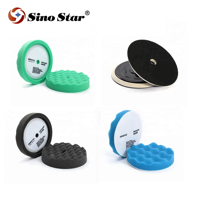 SS-7KIT04, детали для автомобиля, продукт, OEM дизайн, бренд sino star, опорная пластина, вафельная пена, Полировочный набор для ухода за автомобилем