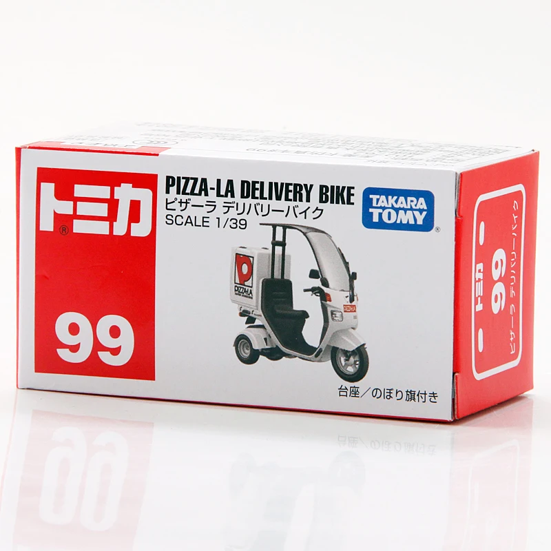 Takara Tomy Tomica 1/39 PIZZA-LA Delivery Bike 5cm Metal Diecast Vehicle Model Car