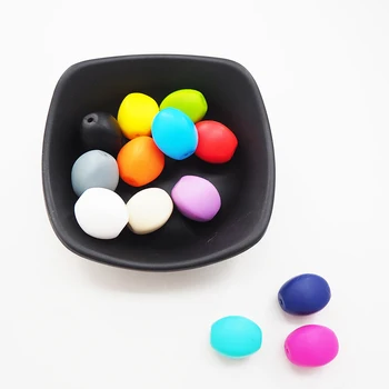 

Chenkai 50PCS Silicone Olives Teether Beads Baby Pacifier Clips Food Grade For DIY Baby Necklace Pendant Bracelet Accessories