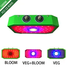 Plants LED Grow Light Full Spectrum 1000W Double Chip Red/Blue/UV/IR Long Oblique Angle Light For Indoor Plants VEG BLOOM