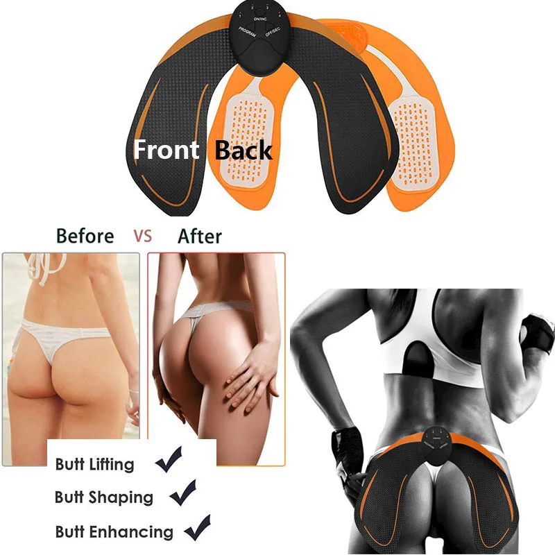 EMS Electric Muscle Stimulator Fitness Massage Abdominal Trainer Toner Body Slimming Massager Home Gym Equiment USB Rechargeable