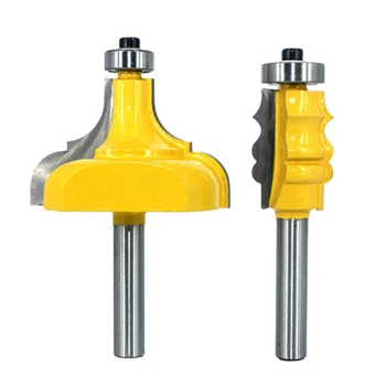 

2Pcs 8mm Shank Picture Frame Router Bits Tenon Tungsten Carbide Line Bit Woodworking Milling Cutter