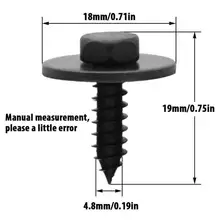

Auto Retainer Clips Black Hex Head Liner Splash Shield Trim 07147129160
