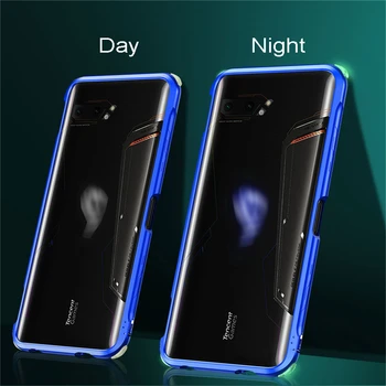 

Breathable Heat Dissipation Glare Phone Cover Metal Frame Hard Shell For ASUS ROG2 Game Phone Protective Case