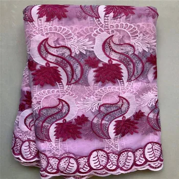 

Madison African Lace Fabric 2020 Embroidered Nigerian Laces Fabric High Quality French Tulle Lace Fabric For Women 5Yards