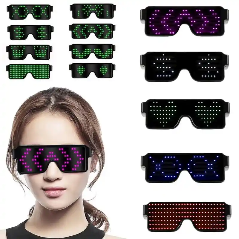 led luz lentes rave fiesta gafas