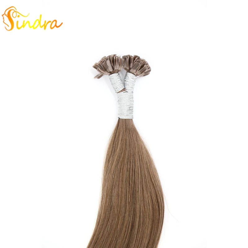 Sindra настоящие человеческие волосы Remy U Tip волосы для наращивания цвет 6 наращенные волосы 50 г 100 г в упаковке предварительно скрепленные волосы для наращивания