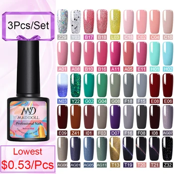 

Wholesale 8ml Soak Off Colorful Glitter Cat Eye Gel Polish For varnishing UV LED Gel Long Lasting Nail Art Design Tools