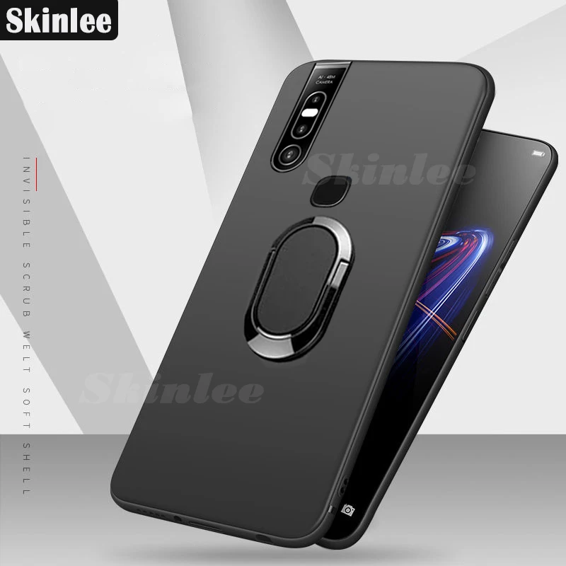 Чехол Skinlee для Infinix S5 Pro Ультратонкий матовый чехол с магнитным кольцом мягкий s |