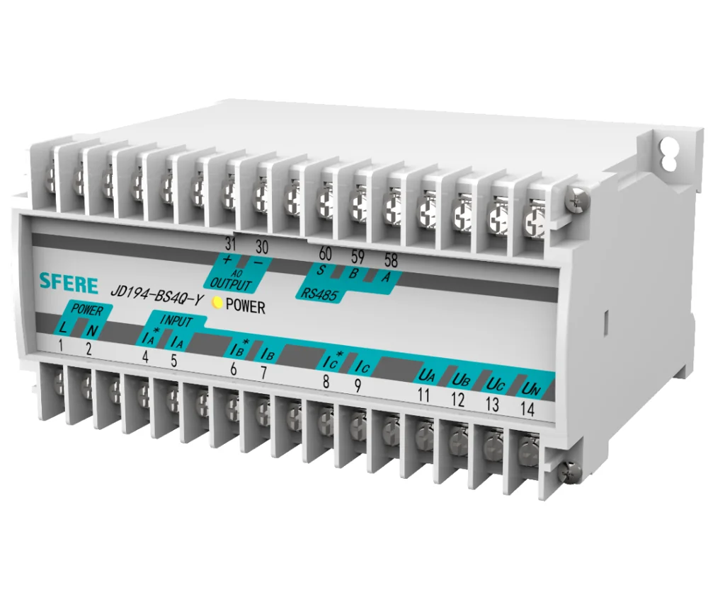 JD194-BS4Q din-рельсовый преобразователь rs485 AC 3-фазные датчики регистрации данных