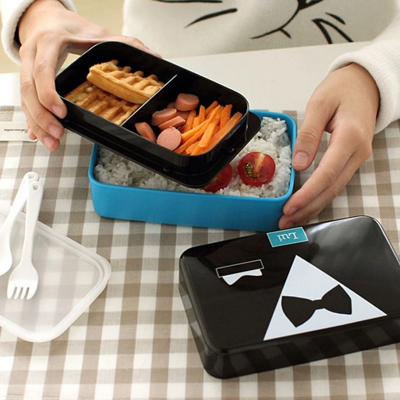 730 мл Ланч-бокс Bento box для девочек, леди, детей, ланчбокс для суши, контейнер для еды с обеденной утварью, для микроволновой печи, применимый розовый