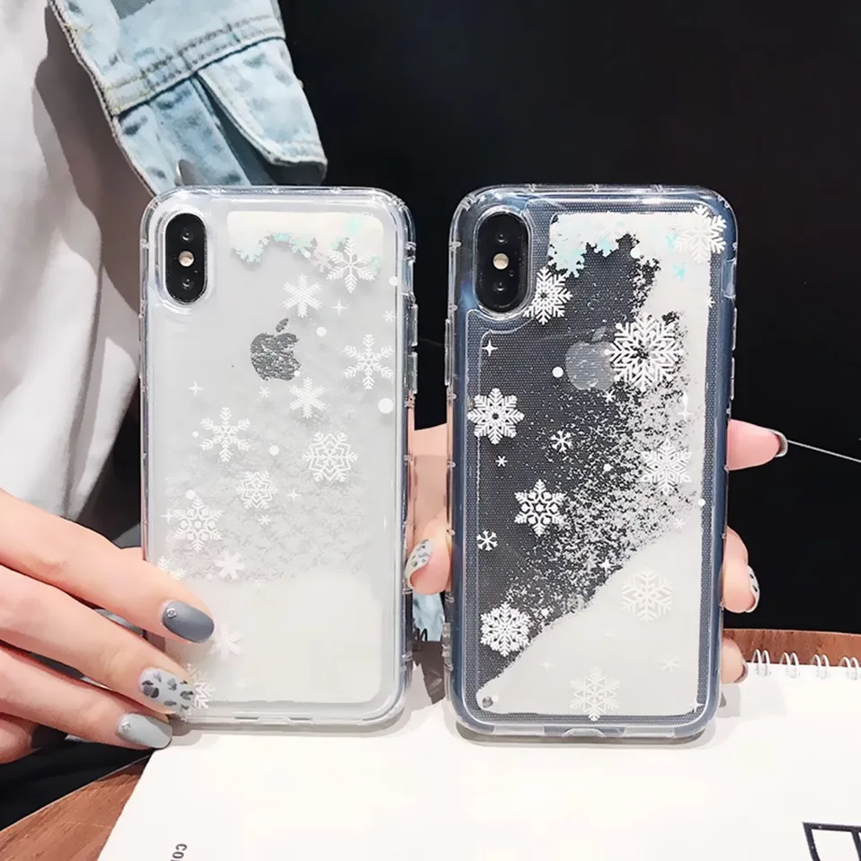 Рождественский жидкий зыбучий песок чехол для iphone X Xr XS MAX 7 8 6 6S Plus 11pro Блестящий блестящий чехол для iphone 11 pro MAX Fundas