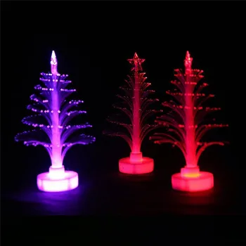 

LED Fiber Optic Night Light Colour Changing Lamp Christmas Tree Star Home Room Holiday Lighting Decoration Night Lamp