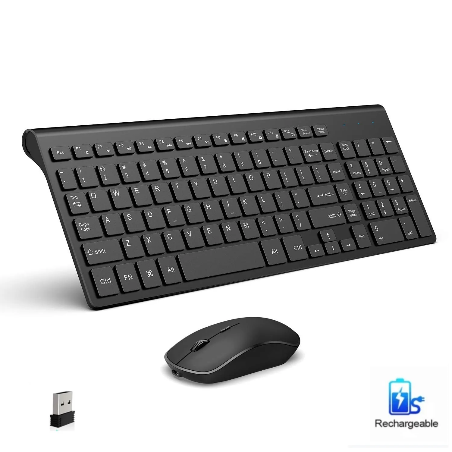Keyboard Wireless Keyboard And Mouse set, 2.4G Ergonomics, Scissor Port