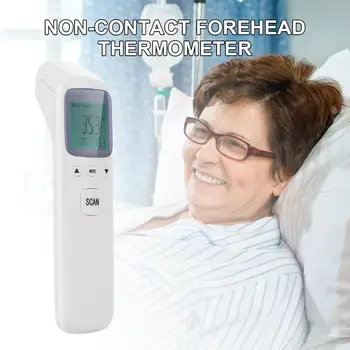 

Body Thermometer White Household Practical LCD Contactless Outdoor Infrared Thermometer Precise Forehead Thermometer