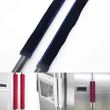 1 пара дверная ручка для холодильника, покрытие для кухни, противоюзовый протектор, перчатки для холодильника, духовки, удерживающие масло, бархатная ручка, Декор