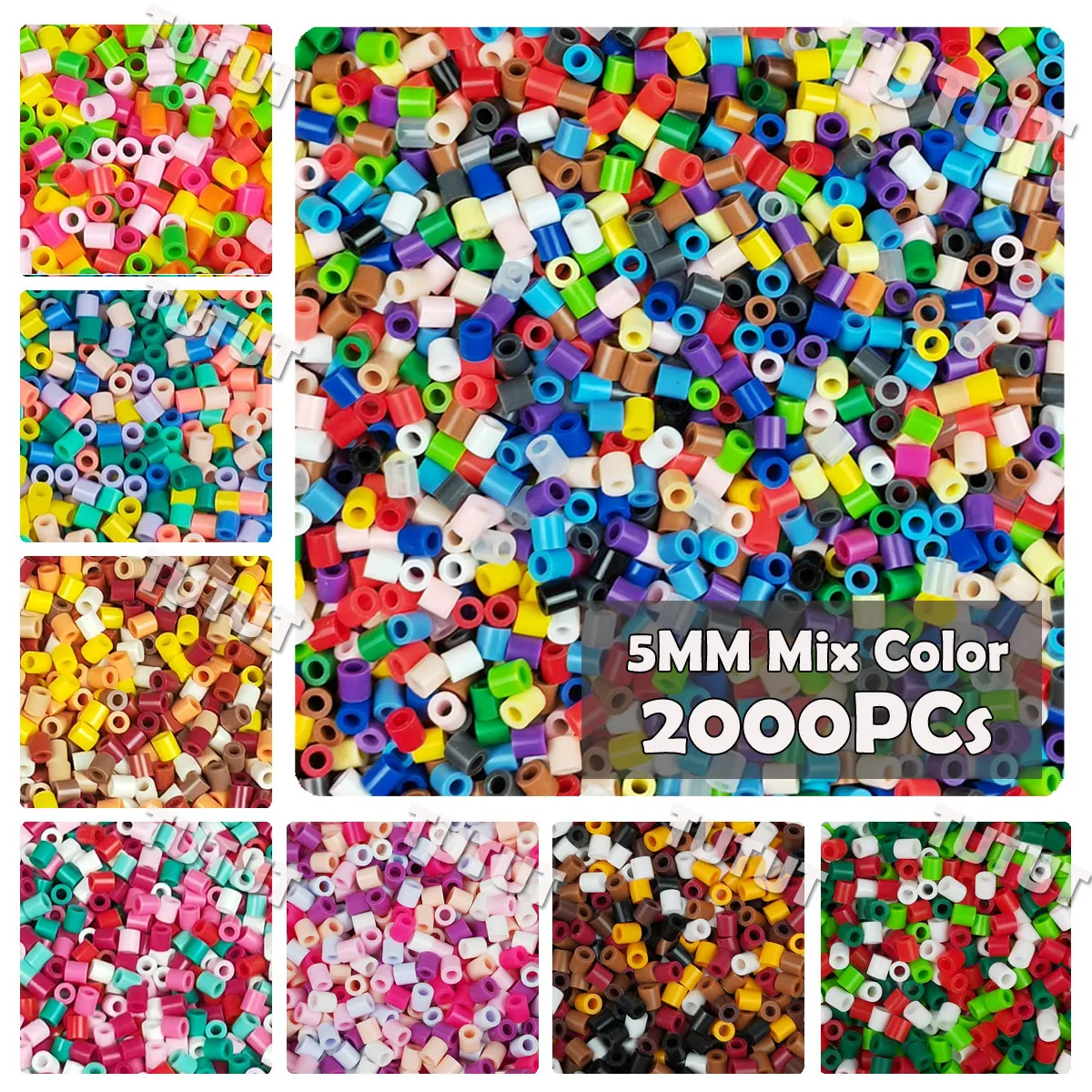 5MM Mix Color 2000PCs Pixel Puzzle Iron Beads for kids Hama Diy High Quality Handmade Gift toy | Игрушки и хобби