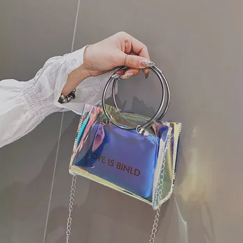 

Women Luxury Jelly Transparent Shoulder Bag Versatile Tote Outdoor Ladies Bag Handbag Messenger Shoulder Bags Sac A Main