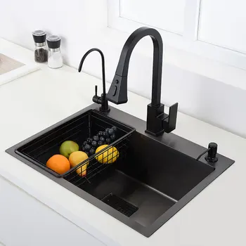 Gunmetal Single Bowl Kitchen Sink Set