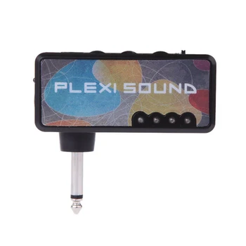 

Electric Guitar Musical Instruments Powerful Mini Plug Tuner Home Rechargeable Plexi Sound Accessories Headphone Amplifier Black
