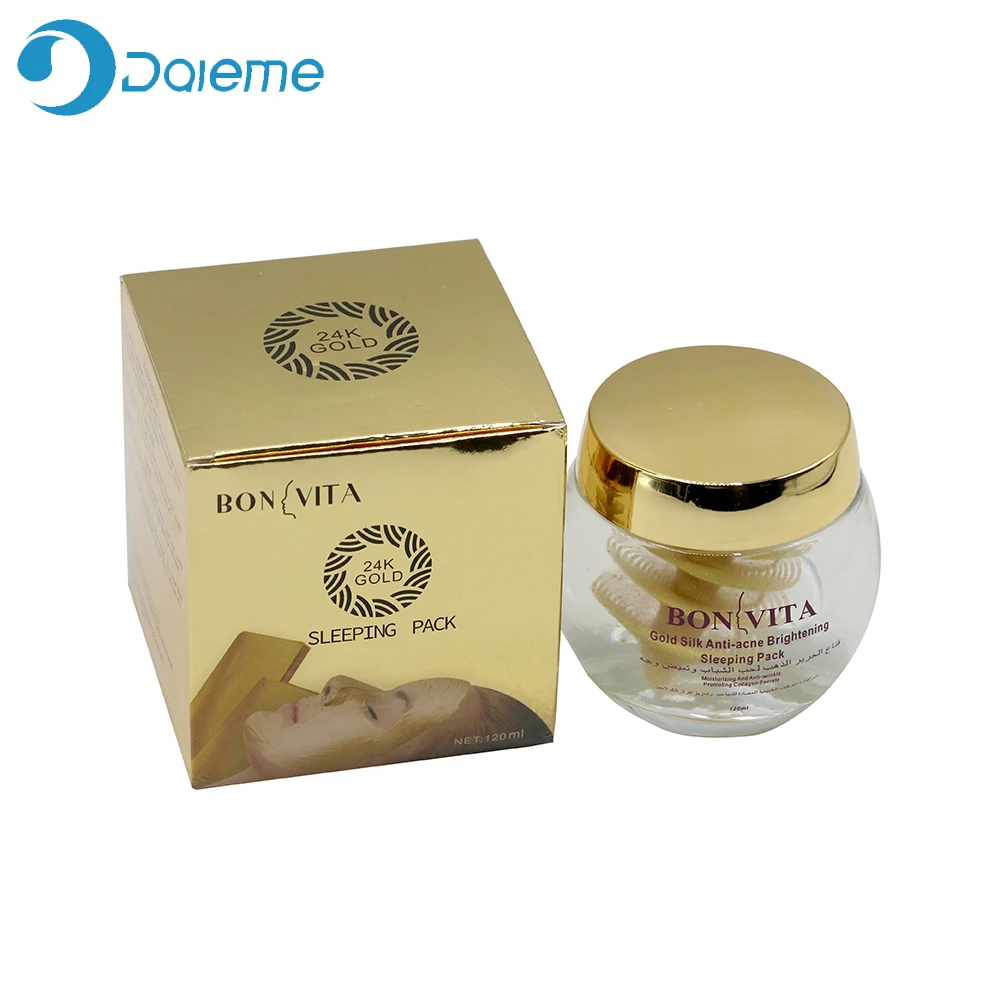 

24k gold Sleeping Mask Pack 120ml Face Mask Whitening Skin Moisturizing Anti Aging Skin Care Facial Mask 1pcs