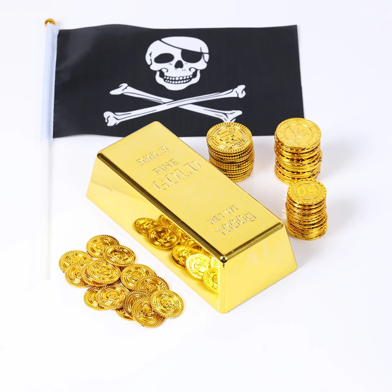Pirate Gold Coins Party Toys 100pcs Halloween Decoration Kids Birthday Props