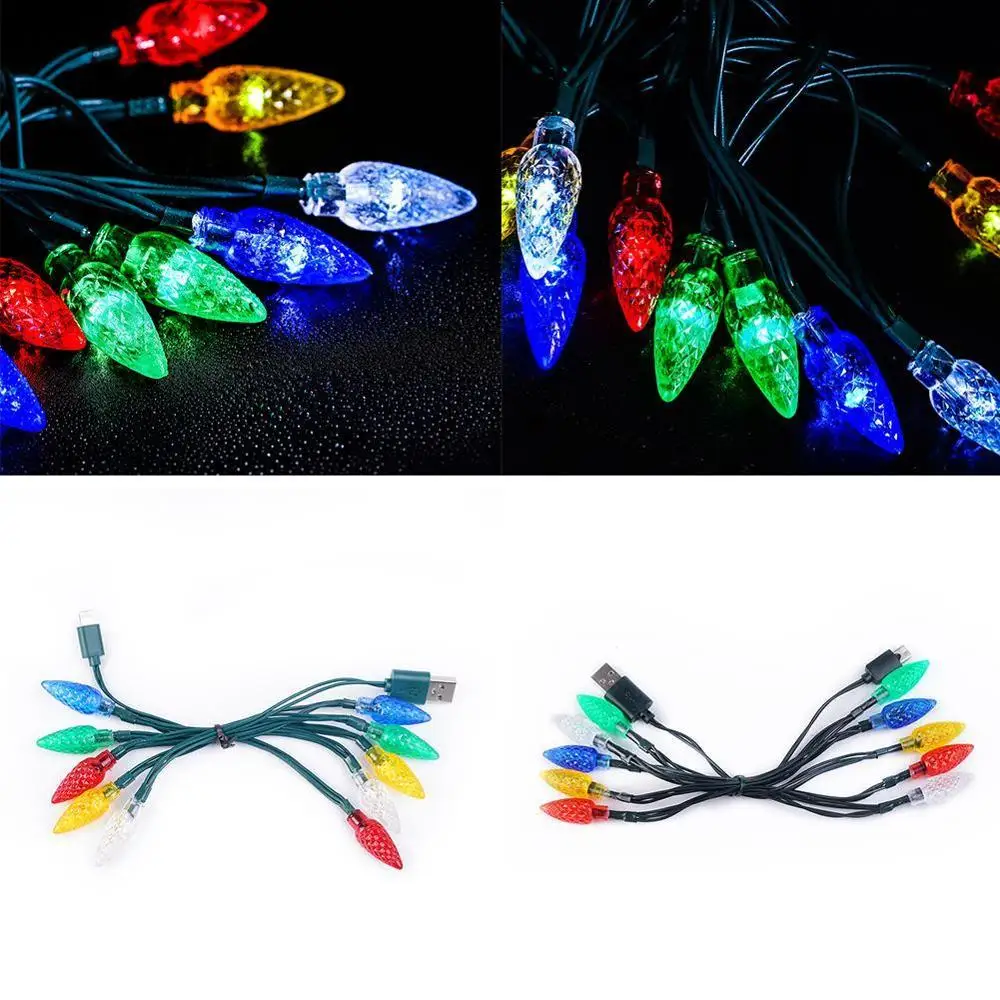 Usb кабель зарядное устройство Счастливого Рождества светильник Led Usb кабель зарядное устройство светильник ing шнур для HUAWEI Xiaomi для iPhone