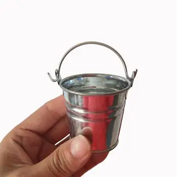 

100Pcs/Lot D4.5*H4.3CM iron Pails Tin buckets Decorative wedding favor holders candy box mini Succulents pots