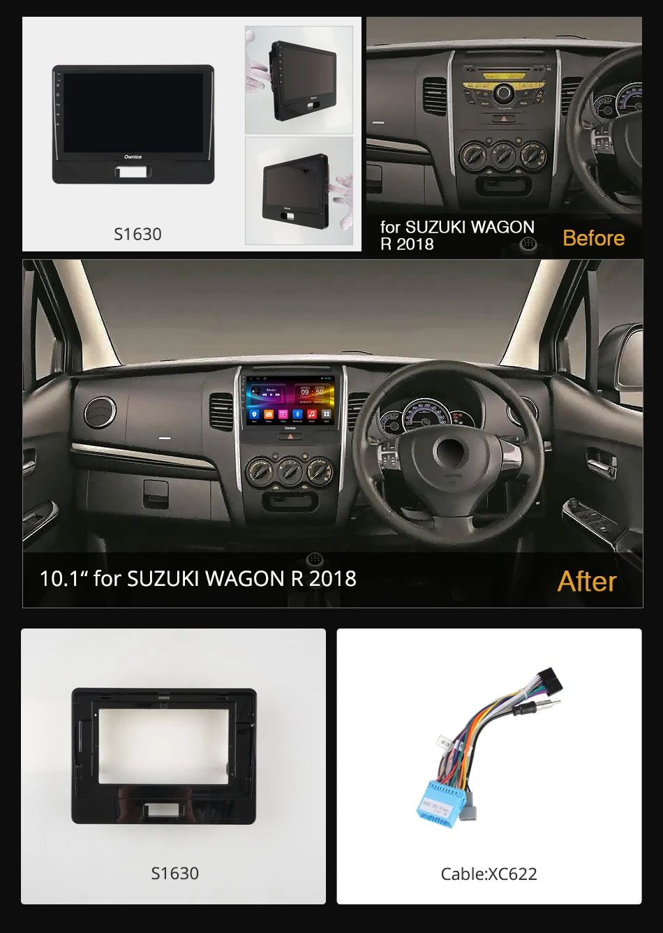Ownice DSP Android 9,0 Восьмиядерный 4G+ 64G k3 k5 k6 автомобильный Радио dvd-плеер gps 4G LTE 360 панорама для SUZUKI Wagon R