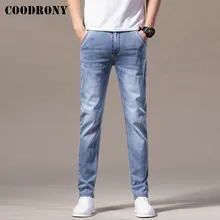 COODRONY pantalones vaqueros ajustados informales para hombre, ropa de alta calidad, primavera y verano, C9011