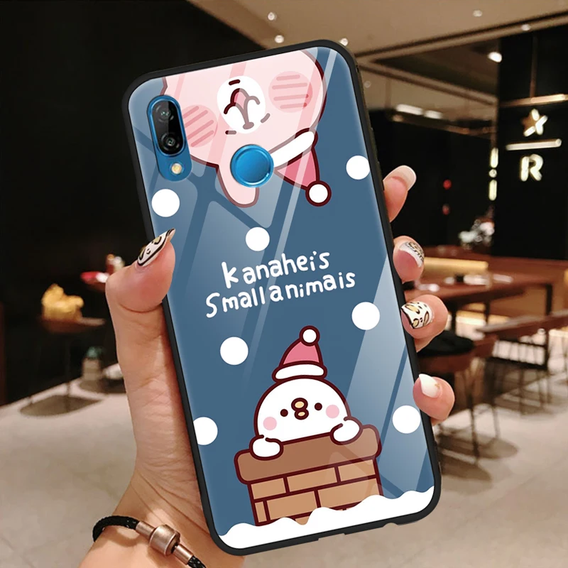sdldkana Рождественский новогодний чехол для huawei Honor 8X 9X 7A View 20 Pro 9 10 Lite Nova 3 3i 4 4e 5 5i Pro закаленное стекло роскошный чехол Coque - Цвет: sdldkana