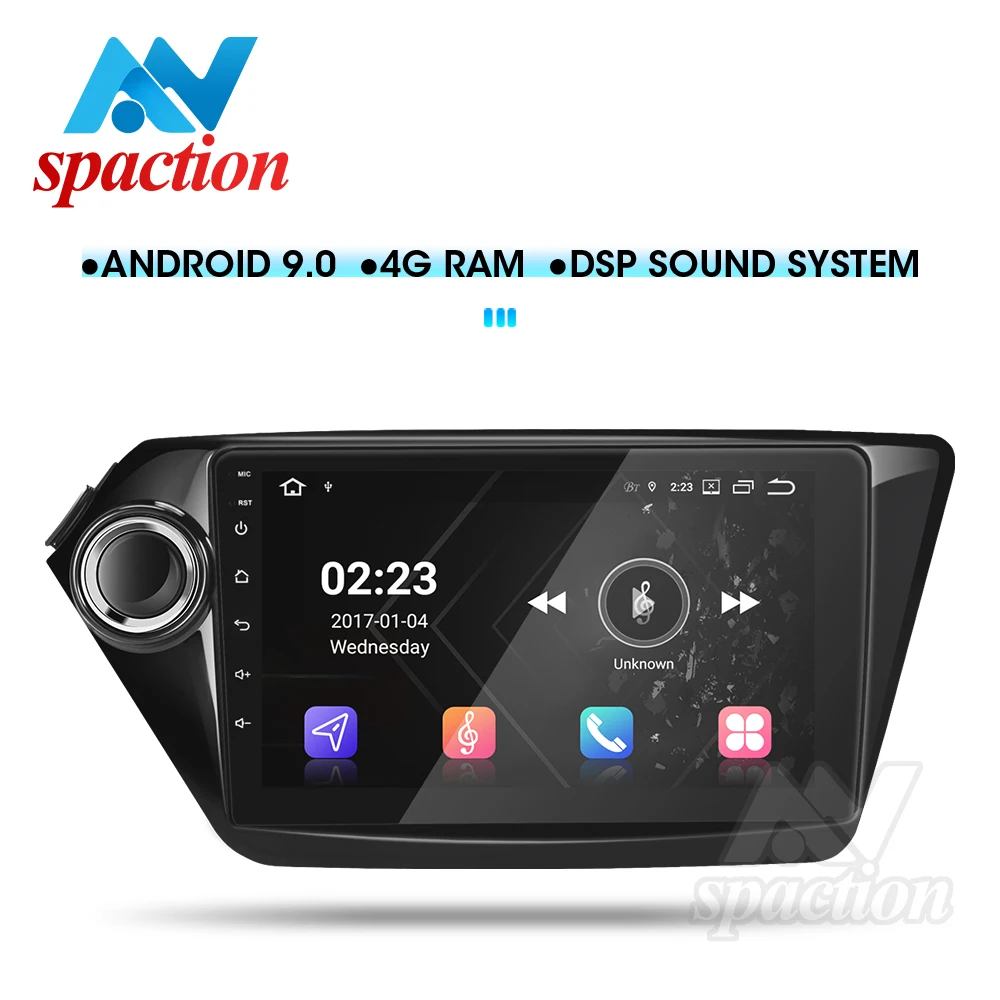 Автомобильный dvd GPS-навигатор для Kia K2 RIO 2010-2015 с 9 &quotмонитором 1024*600 стерео WIFI gps