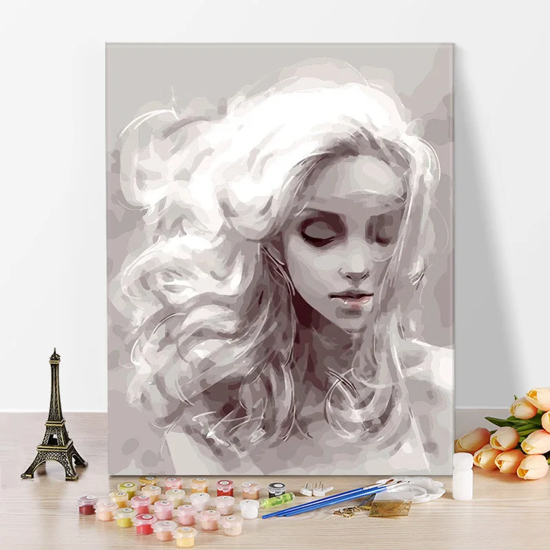 

DIY Digital Oil Painting Hand-Painted Substantial Living Room Cartoon Figure Own Coloring Frameless Decorative Painting Dream